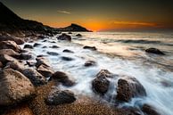 Zonsondergang bij Castelsardo op Sardinië van Damien Franscoise thumbnail