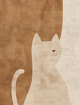 Kattenschilderij | Whiskers and Smiles van Modern Collection