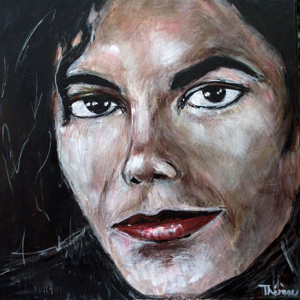Porträt Michael Jackson von Therese Brals