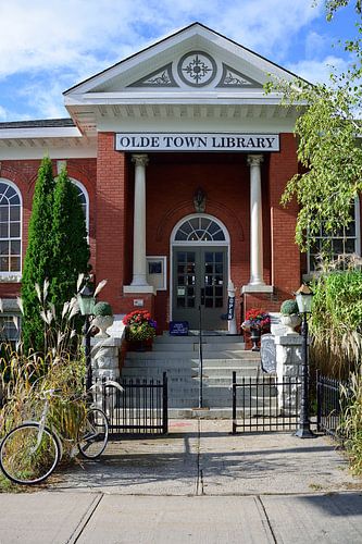 De bibliotheek van de oude stad