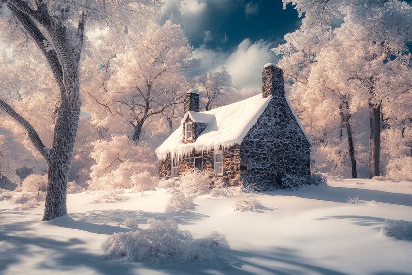 Cabane hivernale par Poster Art Shop