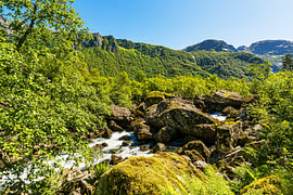 Landscape on the way to the Bondhusvatnet glacial lake near Sunnd by Rico Ködder