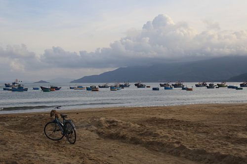 Fiets op het strand