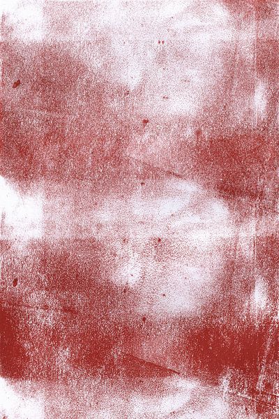 Farbflächen. Moderne abstrakte Kunst in warmem Rot und Weiß von Dina Dankers