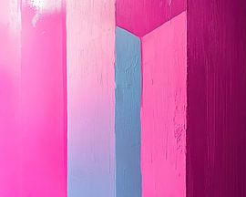 rayures roses | Panneaux verticaux roses et bleus sur Collection Moderne