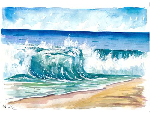 Flamands Beach Vague à la plage à St. Barth