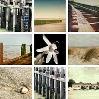 Collage van Zeeland in Vintage stijl