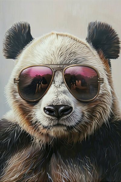 Panda Sunglasses Modern by Eye catching paintings