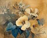 Gouden Hibiscus van Blikvanger Schilderijen thumbnail