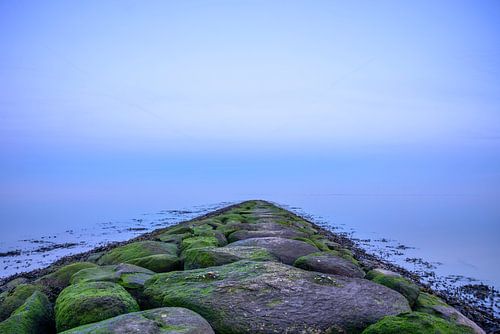 Endless peering over the Ems near Delfzijl