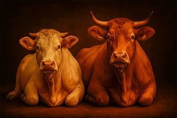 Cow in the meadow. by Bert Quaedvlieg