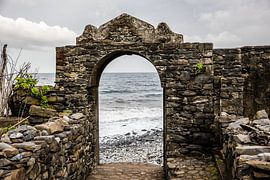 The gate of the ruin of st George on Madeira by Eric van Nieuwland