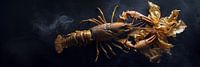 Cancer lies on a dark kitchen table panorama