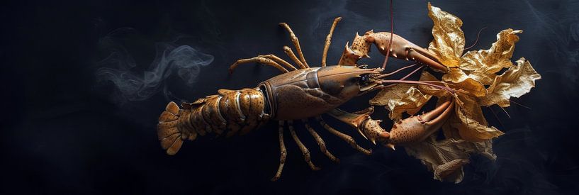 Le cancer s'étend sur une table de cuisine sombre panorama par Digitale Schilderijen