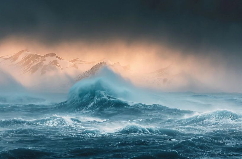 Winter an Norwegens Küste von fernlichtsicht