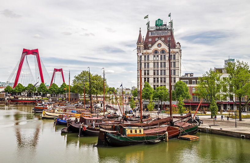 Le vieux port avec la Maison Blanche à Rotterdam par MS Fotografie | Marc van der Stelt