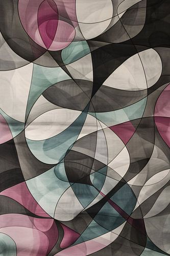 Kleurrijke moderne abstracte kunst met vormen