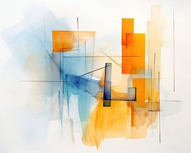 Aquarell Abstrakt 35497 von Abstraktes Gemälde