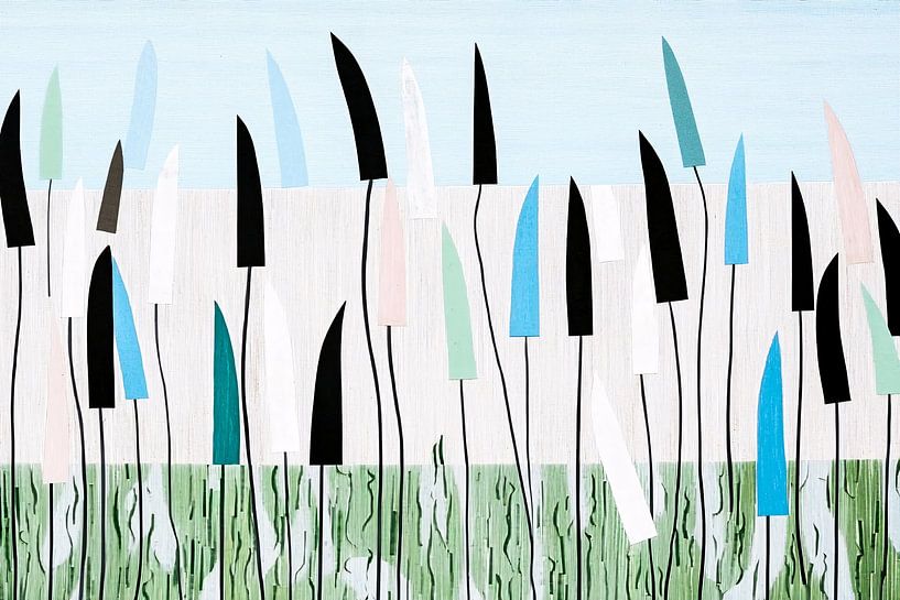 Abstracte planten in pastelkleuren van Art & Soul Creations