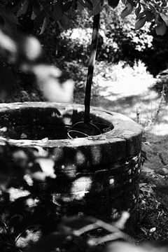 Foto eines alten Brunnens auf einem authentischen niederländischen Bauernhof in den Niederlanden