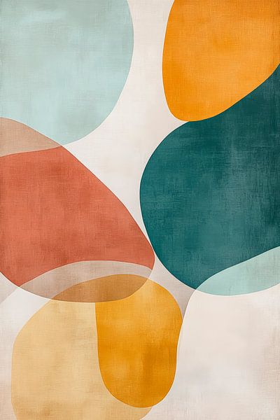 Abstrakte Formen in sanften Farben von Poster Art Shop