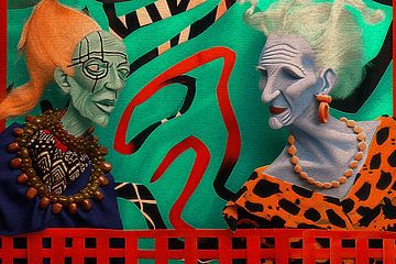 Pop art-paradise birds of paradise by Ton Kuijpers
