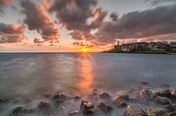 Coucher de soleil près d'Urk dans le Flevoland le 31 juillet 2016 par Ardi Mulder Aperçu