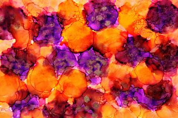 Abstract bloemenveld van Joke Gorter