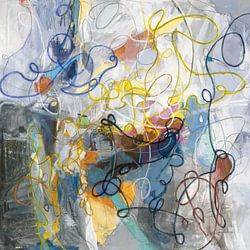 Blauw en Sienna Abstract, Danhui Nai