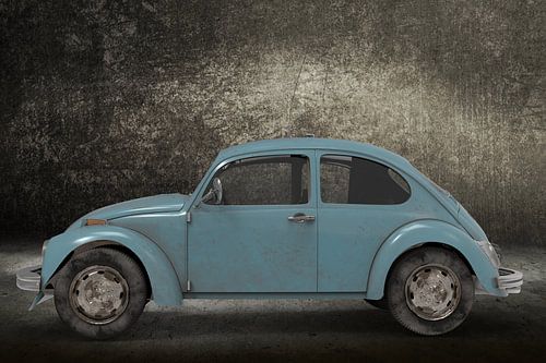 Retro-Kleinwagen-Blaukäfer