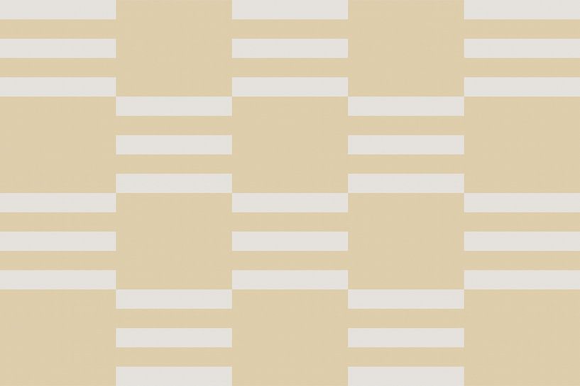Checkerboard pattern. Modern abstract minimalist geometric shapes in yellow and white 22 by Dina Dankers
