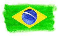 Symbolische Nationalflagge Brasiliens von Achim Prill Miniaturansicht