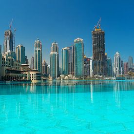 Skyline of Dubai van Ilya Korzelius