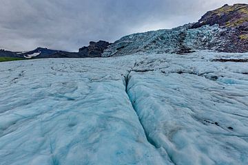 Le glacier Falljökull dans le parc national de Vatnajökull sur Easycopters