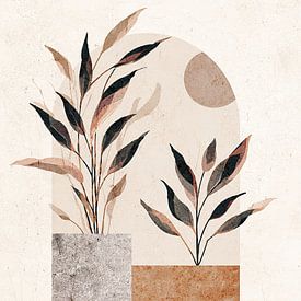 Laubige Gelassenheit im Minimalismus von ARTEO Gemälde