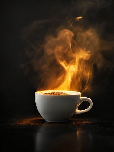 Kopje koffie of cappuccino drinken