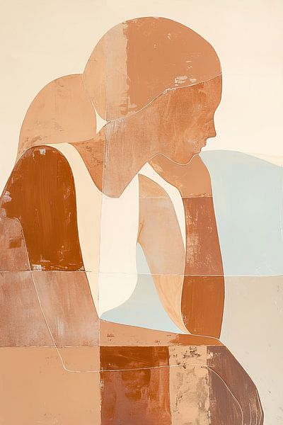 Woman | Geometric Solitude by Abstract Painting