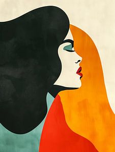 Serenity - Abstraktes Porträt einer weiblichen Silhouette
