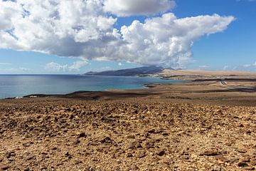 Panoramisch uitzicht op het schiereiland Jandia op het Canarische eiland Fuerteventura van Reiner Conrad