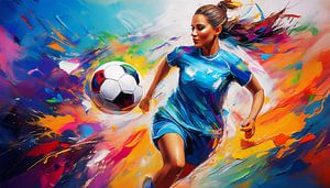 Fußball mit Künstliche Farben