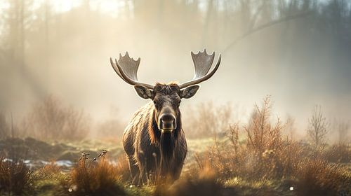 Eland in de Mistige Morgen