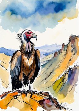 Vale Gier aquarel van MIROKKU