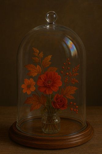 Autumnal simplicity under bell jar
