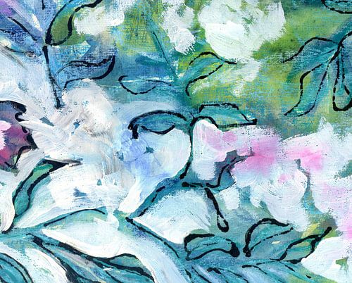 Bladeren in pastel