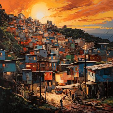Favela Brazilië van TheXclusive Art
