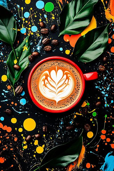 Koffiekunst met kleurrijke details van Art & Soul Creations