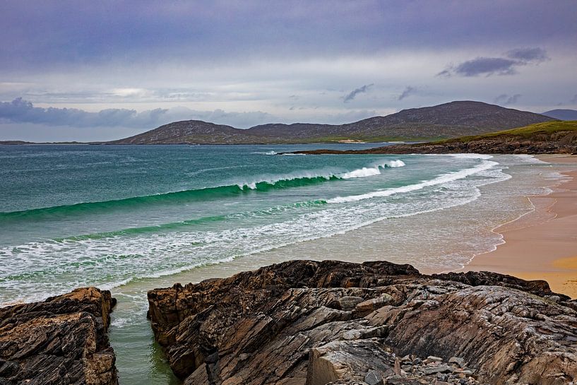 Traigh Lar strand, West Harris, eiland Harris Buiten-Hebriden, S van Arch White
