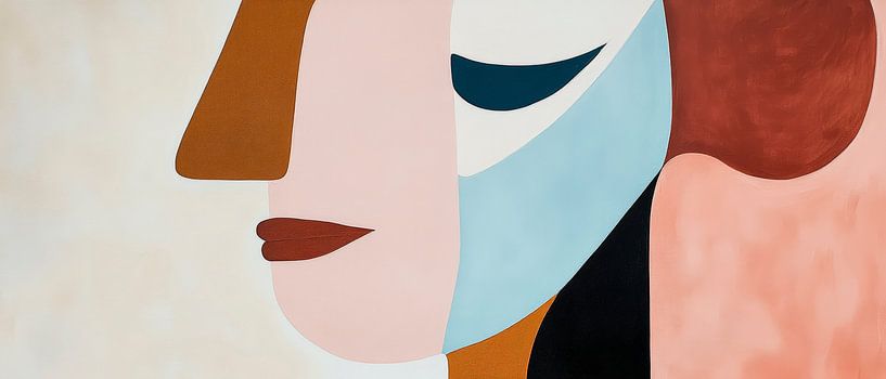 Gesichtsanalyse in sanften Farben von Poster Art Shop