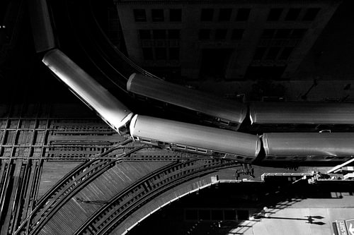 Chicago subway junction.