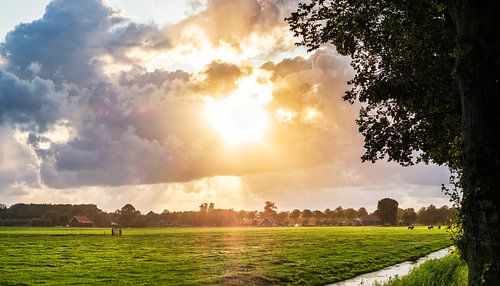 Sunset over the Polder